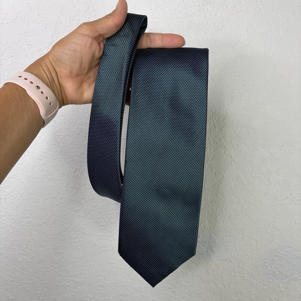 Sean John Fine Tailoring Green/blue Silk Necktie, business, professional, office